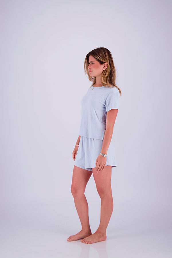 Pointelle Pajama Set - T-Shirt + Shorts