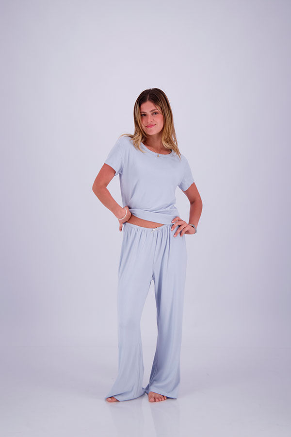Pointelle Pajama Set - T-Shirt + Pants