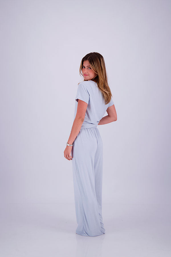 Pointelle Pajama Set - T-Shirt + Pants