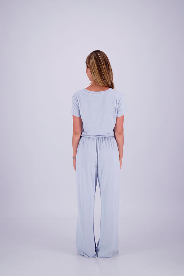 Pointelle Pajama Set - T-Shirt + Pants
