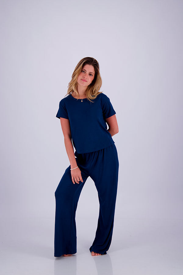 Pointelle Pajama Set - T-Shirt + Pants