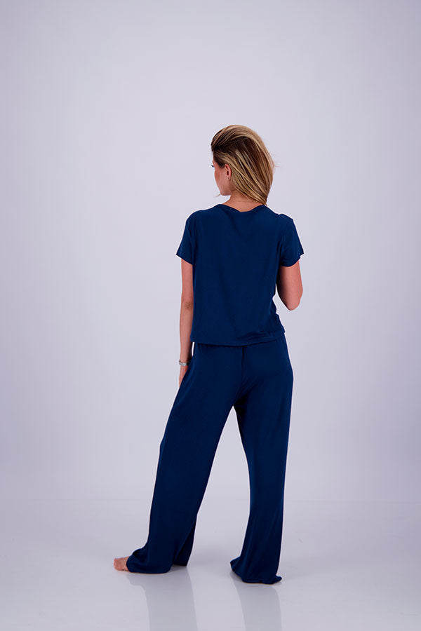 Pointelle Pajama Set - T-Shirt + Pants