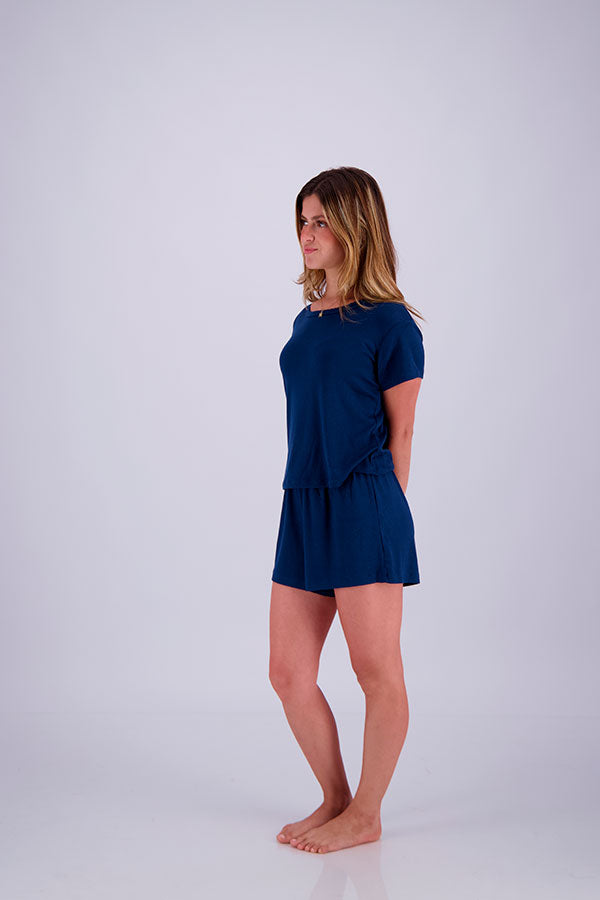 Pointelle Pajama Set - T-Shirt + Shorts